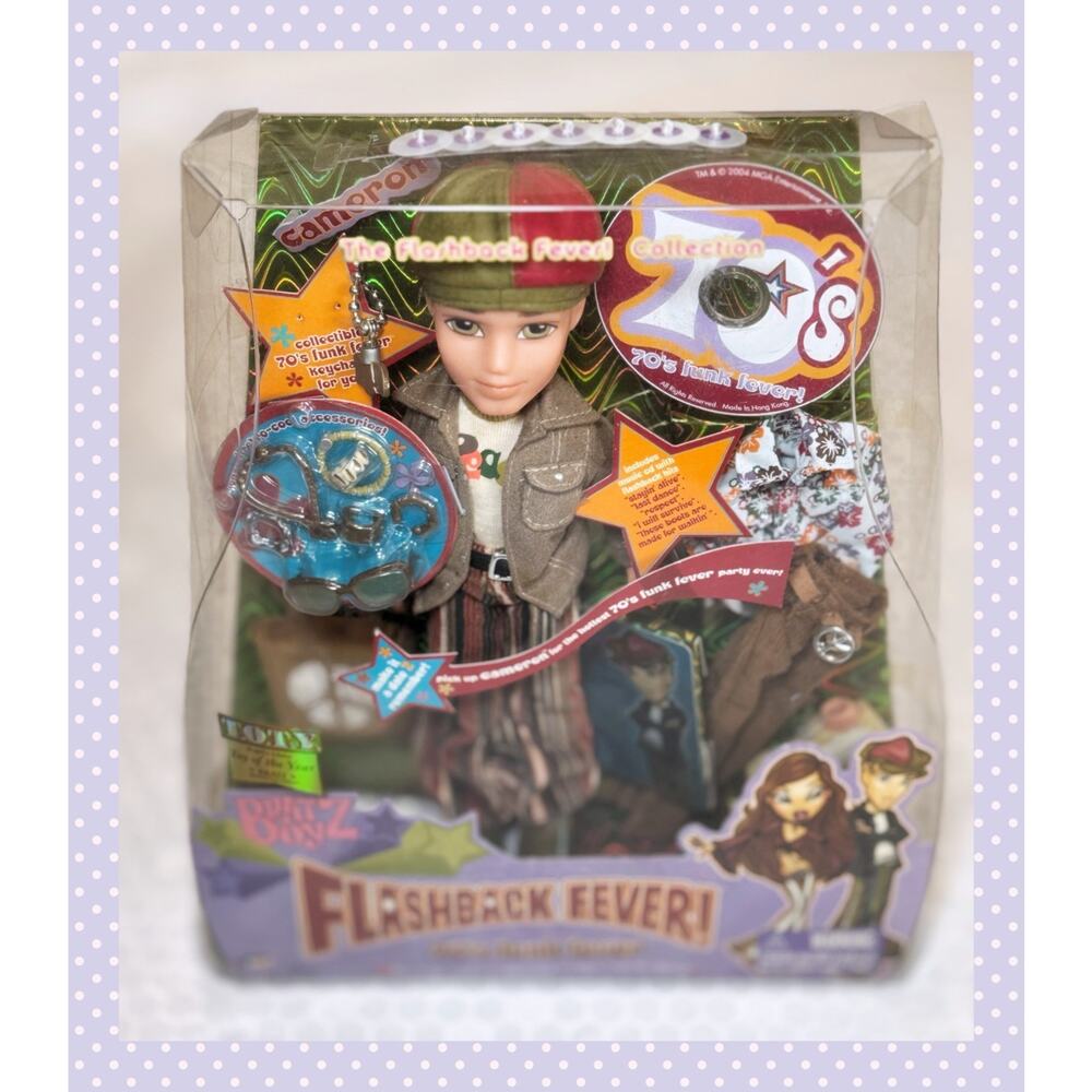 Vtg MGA Bratz Boyz Flashback Fever Collection Cameron 70's Fashion Doll Y2K Boy
